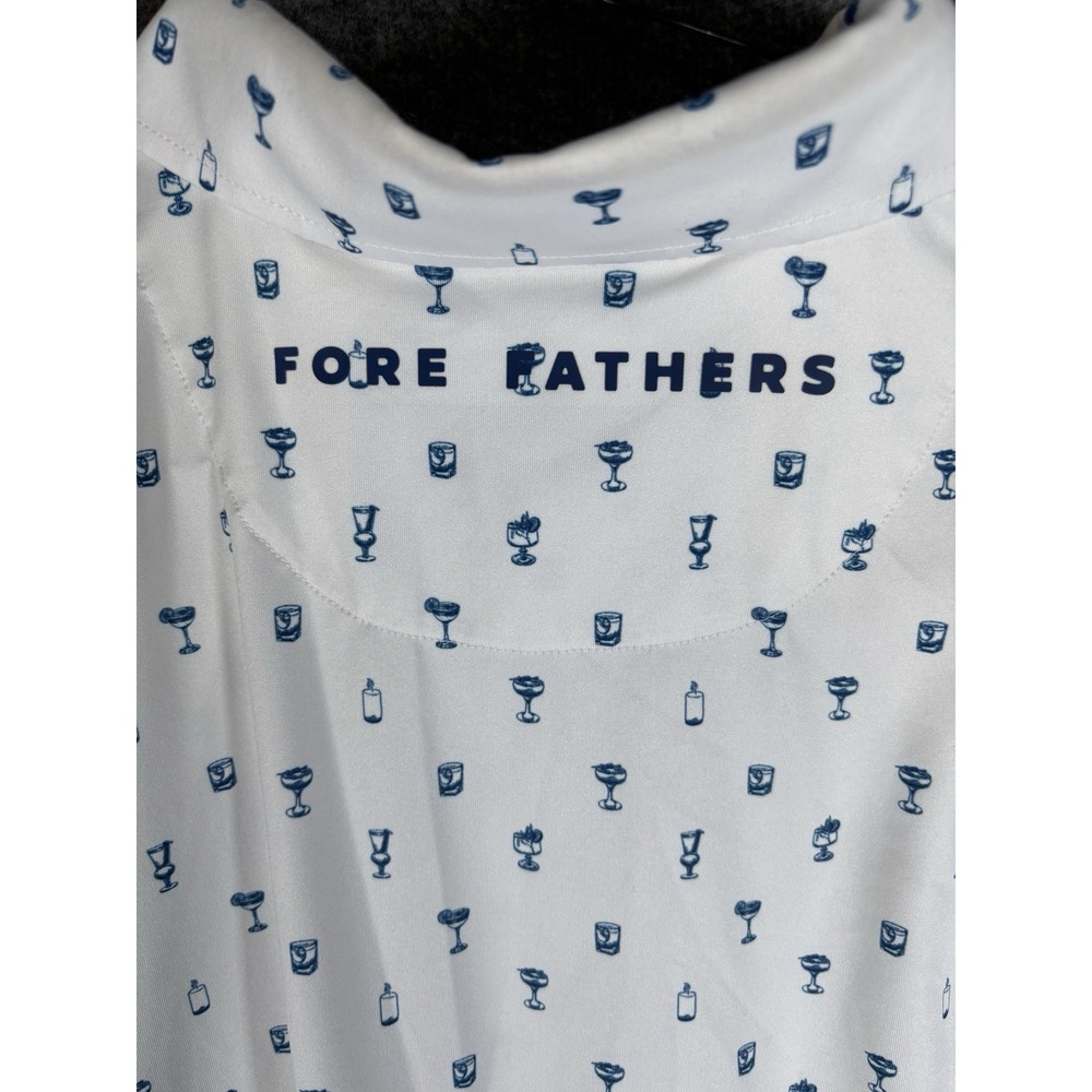 Fore Fathers Shirt Sleeve Button Up Shirt Men's‎ L White Performance Stretch - Picture 6 of 7